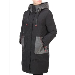 2090 BLACK Куртка зимняя женская AIKESDFRS (200 гр. холлофайбера) размер 52 российский