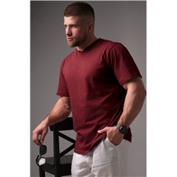 Мужская футболка больших размеров c V-вырезом Happyfox