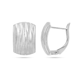 Серьги из серебра без вставки, ТЦС-алм14