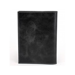 Обложка для автодокументов Premier-О-71 натуральная кожа черный пулл-ап (30)  227426