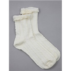 Носки р.35-40 "Вязь Косичка" Кремовые