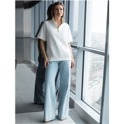 Джемпер из тонкого премиального футера с эластаном