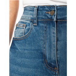 Укороченные джинсы из эластичного денима