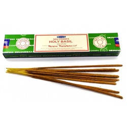 Nag Champa HOLY BASIL Incense, Satya (Благовония НАГ ЧАМПА СВЯЩЕННЫЙ БАЗИЛИК, Сатья), 15 г.