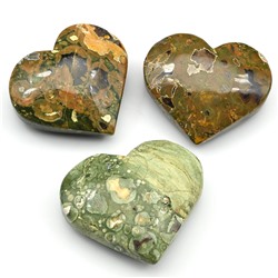 Сердце из яшмы океанической 55*47*23мм, 70-79г