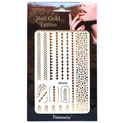 Золотой стикер для ногтей и рук «Gold Tattoo»