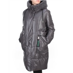 21-985 DARK GRAY Пальто зимнее женское AIKESDFRS (200 гр. холлофайбера) размеры 48-50-52-54-56-58