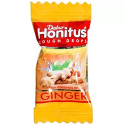 HONITUS Cough Drop, MIX, Dabur (ХАНИТУС (Хонитус) Леденцы от кашля с разными вкусами - Имбирь, Тулси, Лимон, Дабур), 1 шт.