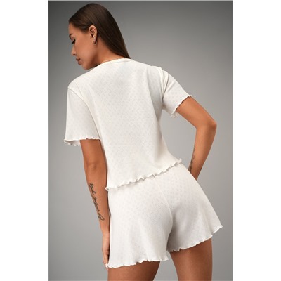 Женская пижама с шортами из ажурного хлопка Happyfox