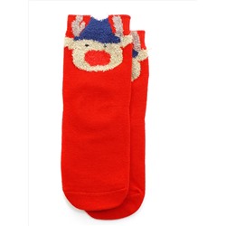 Детские носки 3-5 лет 15-18 см "Рождество" Олень в шапке