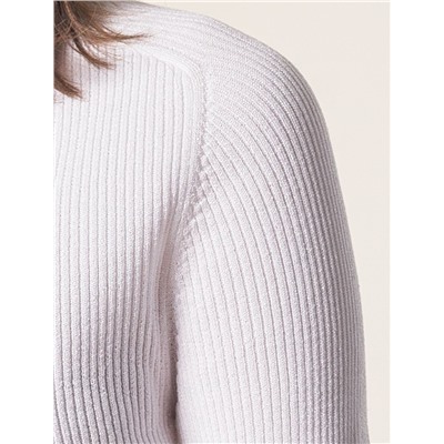 Свитер из вискозы в рубчик с прозрачным люрексом