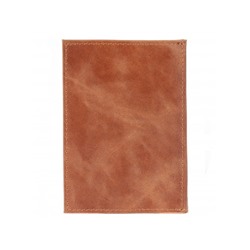 Обложка для авто+паспорт Premier-О-77 (4 внут карм)  натуральная кожа коричневый св. пулл-ап (40)  203818