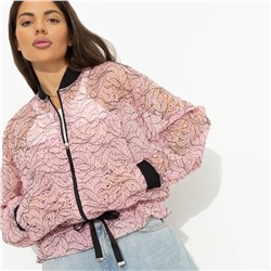 Бомбер кружевной, Эпичный шик (розовый пион)