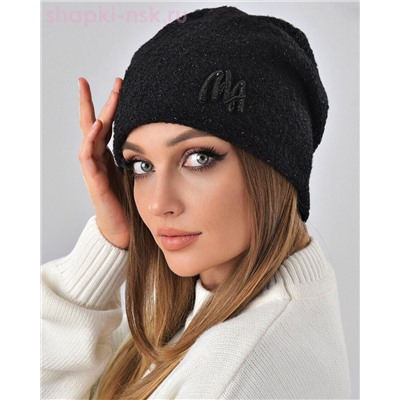 Букле пайетка вышивка Шапка флис (56-58)