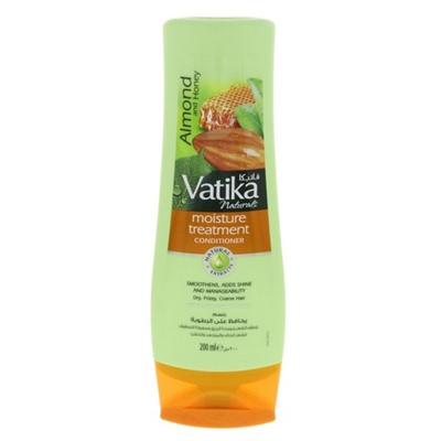 Vatika ALMOND AND HONEY Moisture Treatment Conditioner, Dabur (Ватика МИНДАЛЬ И МЕД Кондиционер УВЛАЖНЯЮЩИЙ для сухих, вьющихся и жестких волос, Дабур), 200 мл.