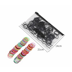 SALE!Набор резинок для волос в косметичке 98-100 шт. Цвет Микс.