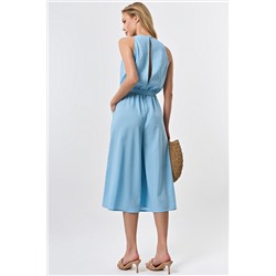 Комбинезон летний полоска на голубом