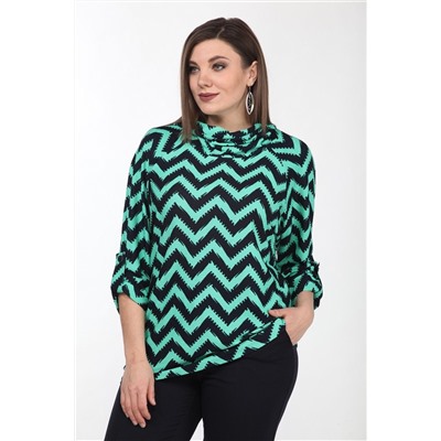 Lady Style Classic 2333/1 зеленый-темно-синий, Джемпер