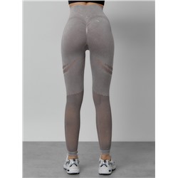 Легинсы для фитнеса женские серого цвета 1004Sr