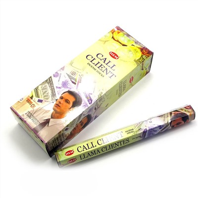 Hem Incense Sticks CALL CLIENT (Благовония, ПРИВЛЕКАЮЩИЕ КЛИЕНТОВ, Хем), уп. 20 палочек.