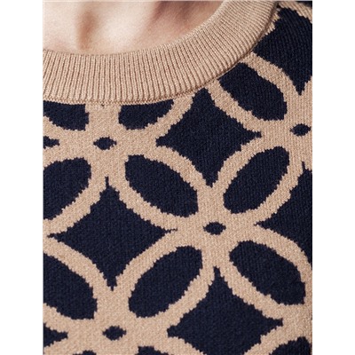 Джемпер жаккардовой вязки с кашемиром