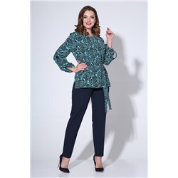 Liona Style 811 бирюза/синий, Брюки,  Блуза