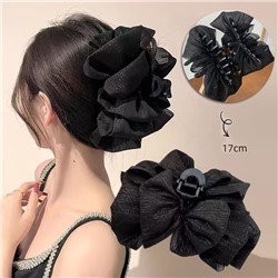 Пышный краб для волос с бантом