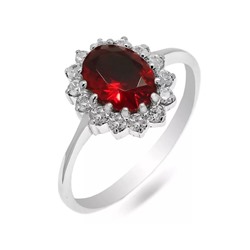 Кольцо из серебра рубин ГТ, К1245
