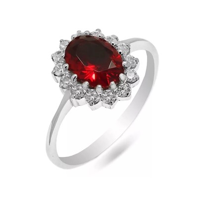 Кольцо из серебра рубин ГТ, К1245