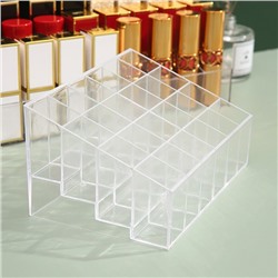 Акриловый органайзер для помад 24 ячейки