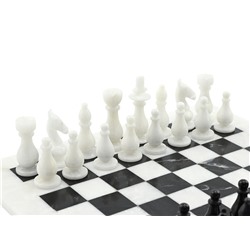 Шахматы из мрамора белого и оникса чёрного ALA (300*300мм).