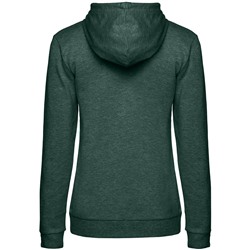 Толстовка с капюшоном женская Hoodie, темно-зеленый меланж