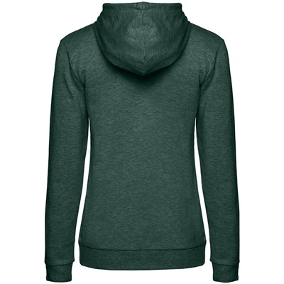 Толстовка с капюшоном женская Hoodie, темно-зеленый меланж