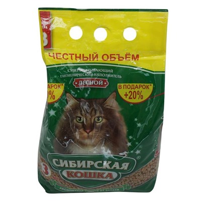 Наполнитель Сибирская кошка Лесной 3л