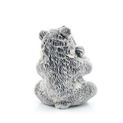 Фигурка из мрамолита "Медвежонок с рыбой №3" 50*50*60мм