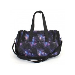 Сумка дорожная Дизайн-Гризли,  1отд,  плечевой ремень,  2внеш карм,  черный/фиолет  (абстракция)  240161