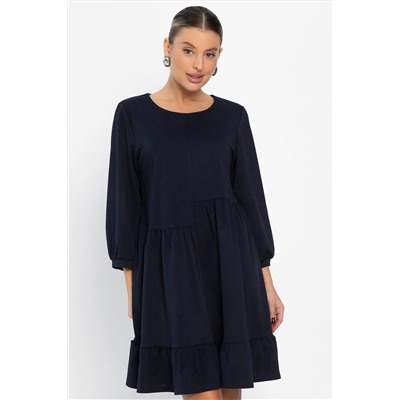 Платье бохо трикотажное Млада (темно-синее) П14411-8М
