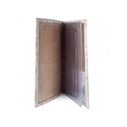 Обложка для автодокументов Premier-О-71 натуральная кожа бежевый пион (128)  116155