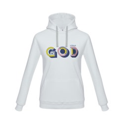 Толстовка с капюшоном «Новый GOD», белая