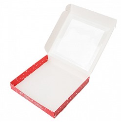 Коробка для печенья "Новогодние чудеса" с окном, 19*19*3 см