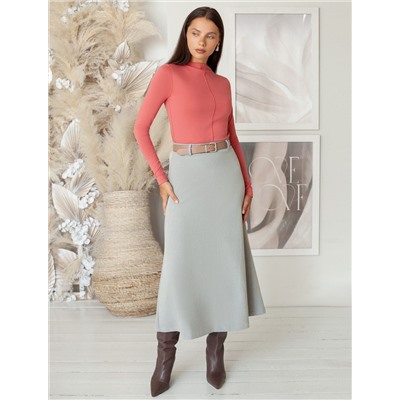 Джемпер с цельнокроеным воротом из премиального хлопка