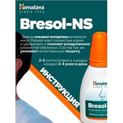 BRESOL-NS, Himalaya (БРЕСОЛ-НС Капли-спрей для носа, Хималая), 10 мл.