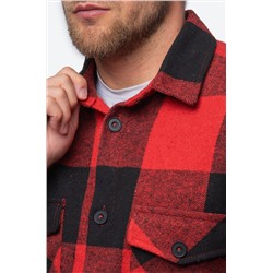 Мужская теплая рубашка в клетку Happyfox