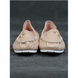 D310X LIGHT BEIGE Мокасины женские (натуральная кожа) размер 36
