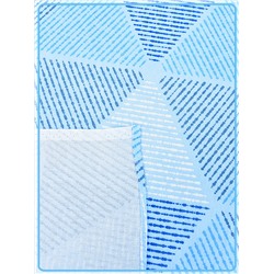 Простыня Ивановская бязь Галактика вид 2 синий