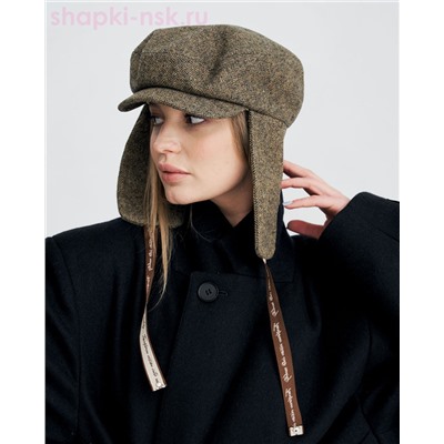 Роберта с ушками твид елка Кепка женская (56-57)