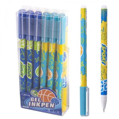 Ручка ПИШИ-СТИРАЙ гел. син. Yalong  Sport-23 игольчатый цветн.корпус  YL222608