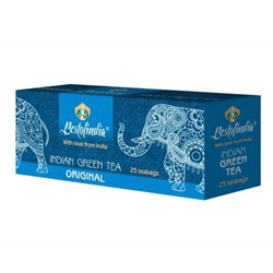 ORIGINAL Indian Green Tea, Bestofindia (ОРИДЖИНАЛ индийский зелёный пакетированный чай), 1 уп. 25 пакетиков.