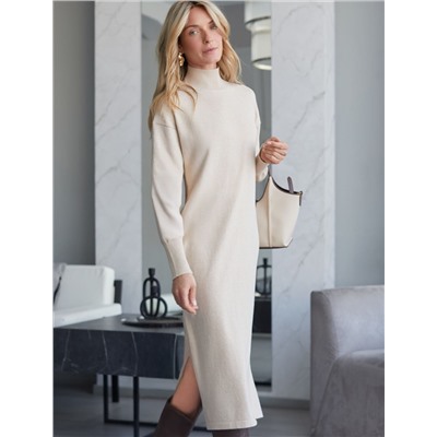 Платье тонкой вязки из хлопка с нейлоном