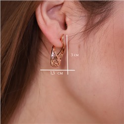 Серьги коллекция "Дубай" покрытие позолота, V 0109, арт.747.052